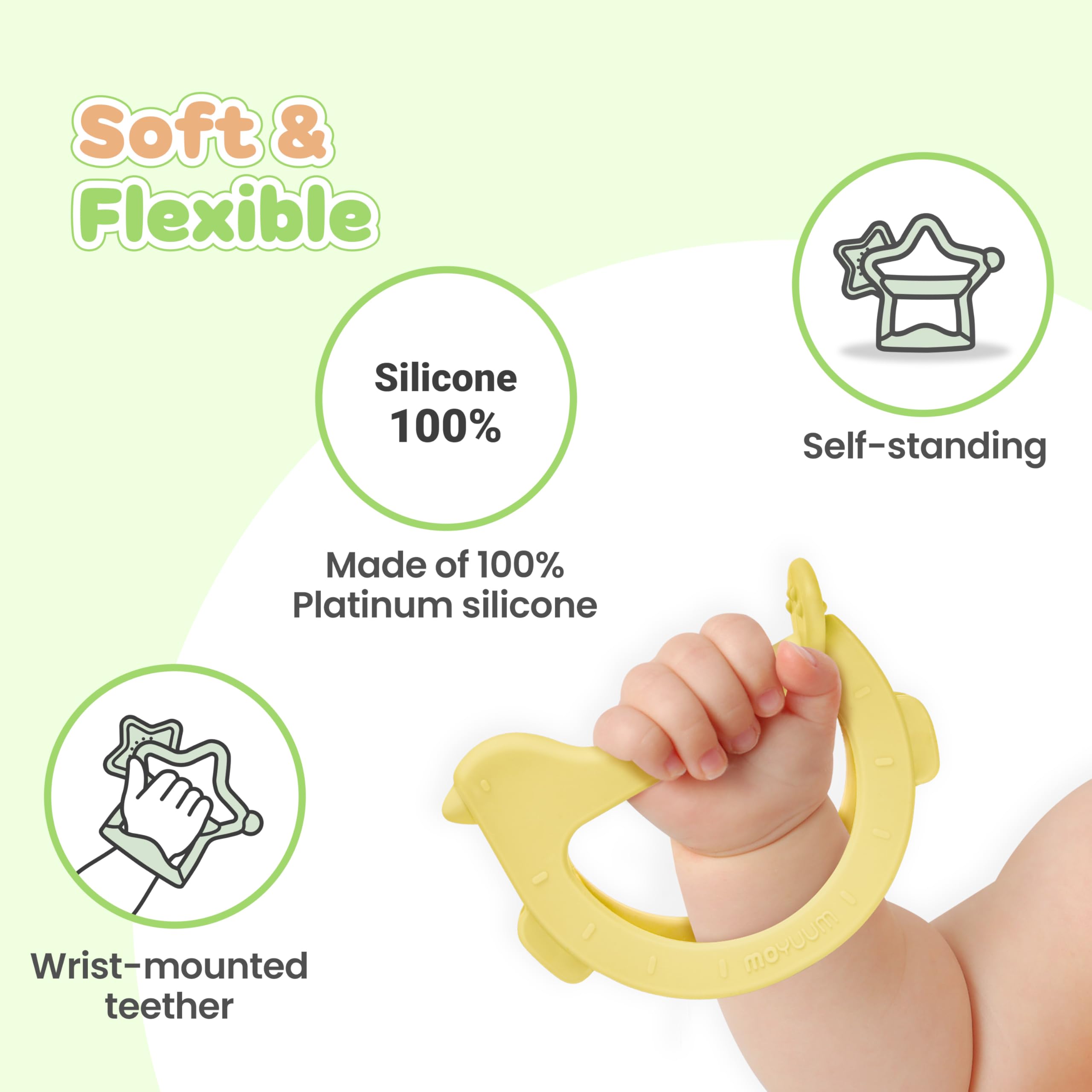 MOYUUM wrist teether durable case ensures secure on-the-go use