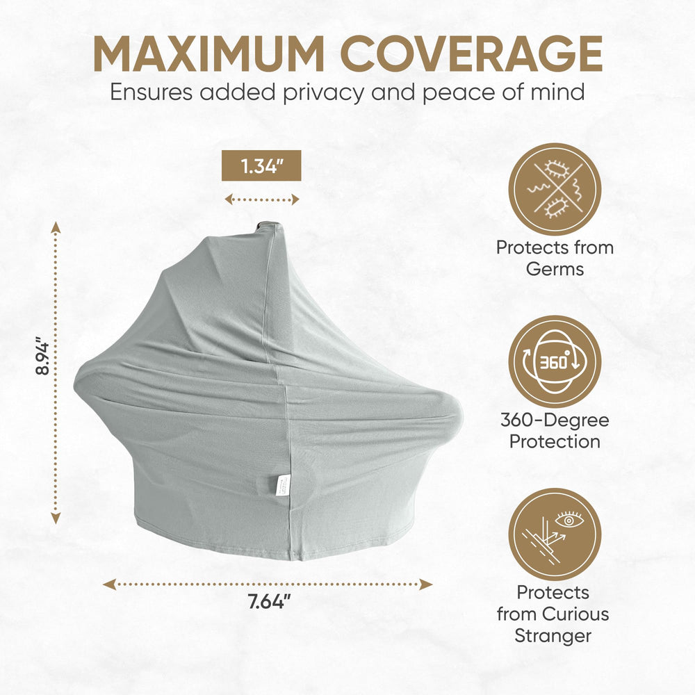 MOZAH nursing cover in action for discreet breastfeeding and bonding moments