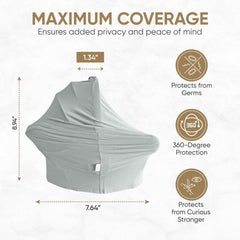 MOZAH nursing cover in action for discreet breastfeeding and bonding moments