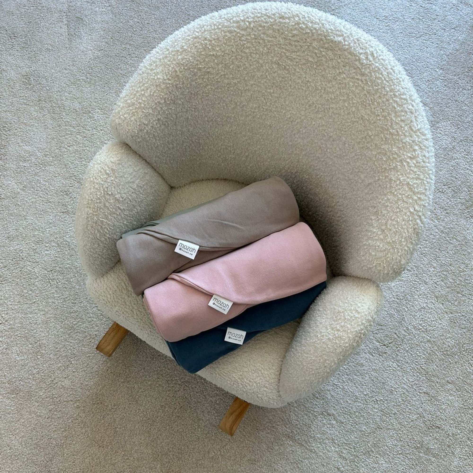 MOZAH pale mauve fits nursery decor and coordinates with color palettes.