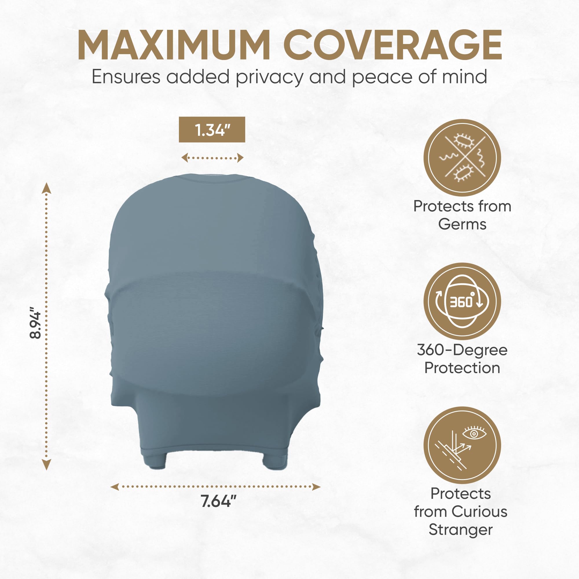 MOZAH Blue Mirage nursing cover offers breathable, discreet coverage during feeding
