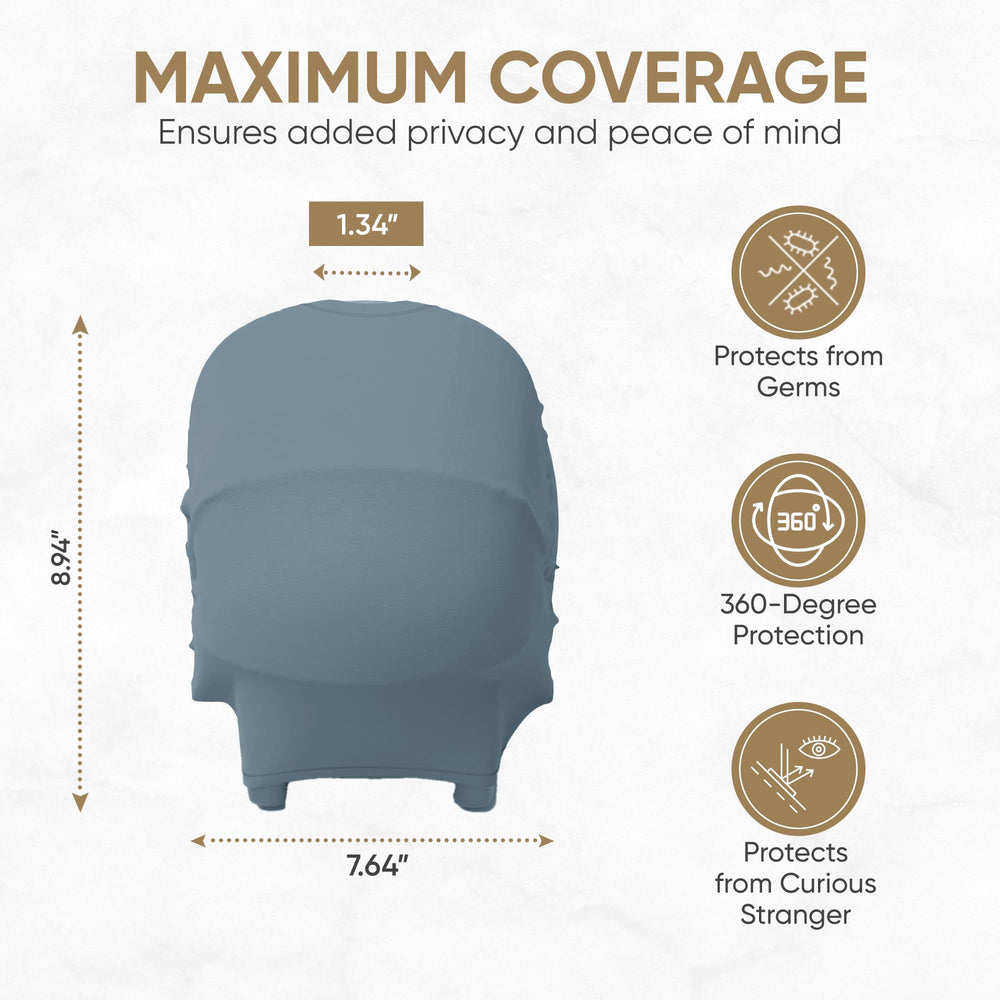 MOZAH Blue Mirage nursing cover offers breathable, discreet coverage during feeding