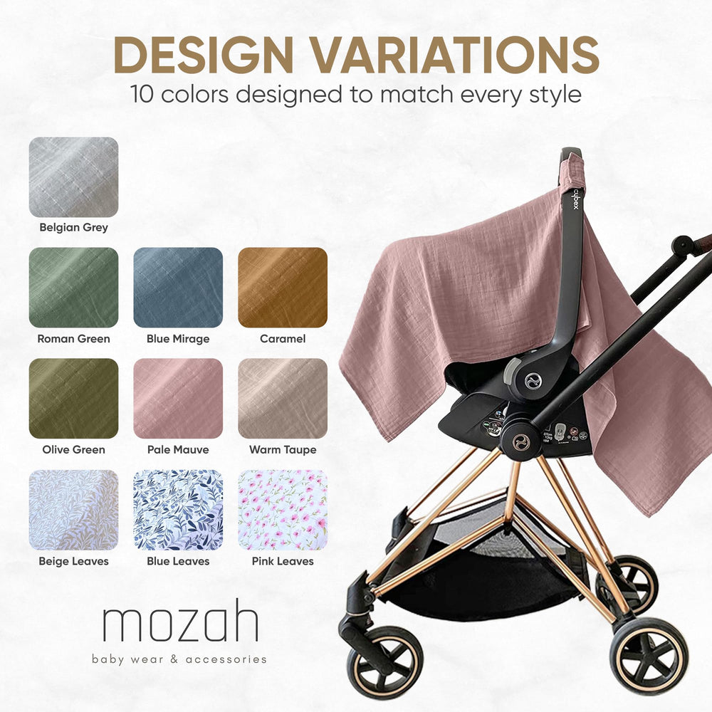 MOZAH gender-neutral pale mauve design offers versatile nursery styling
