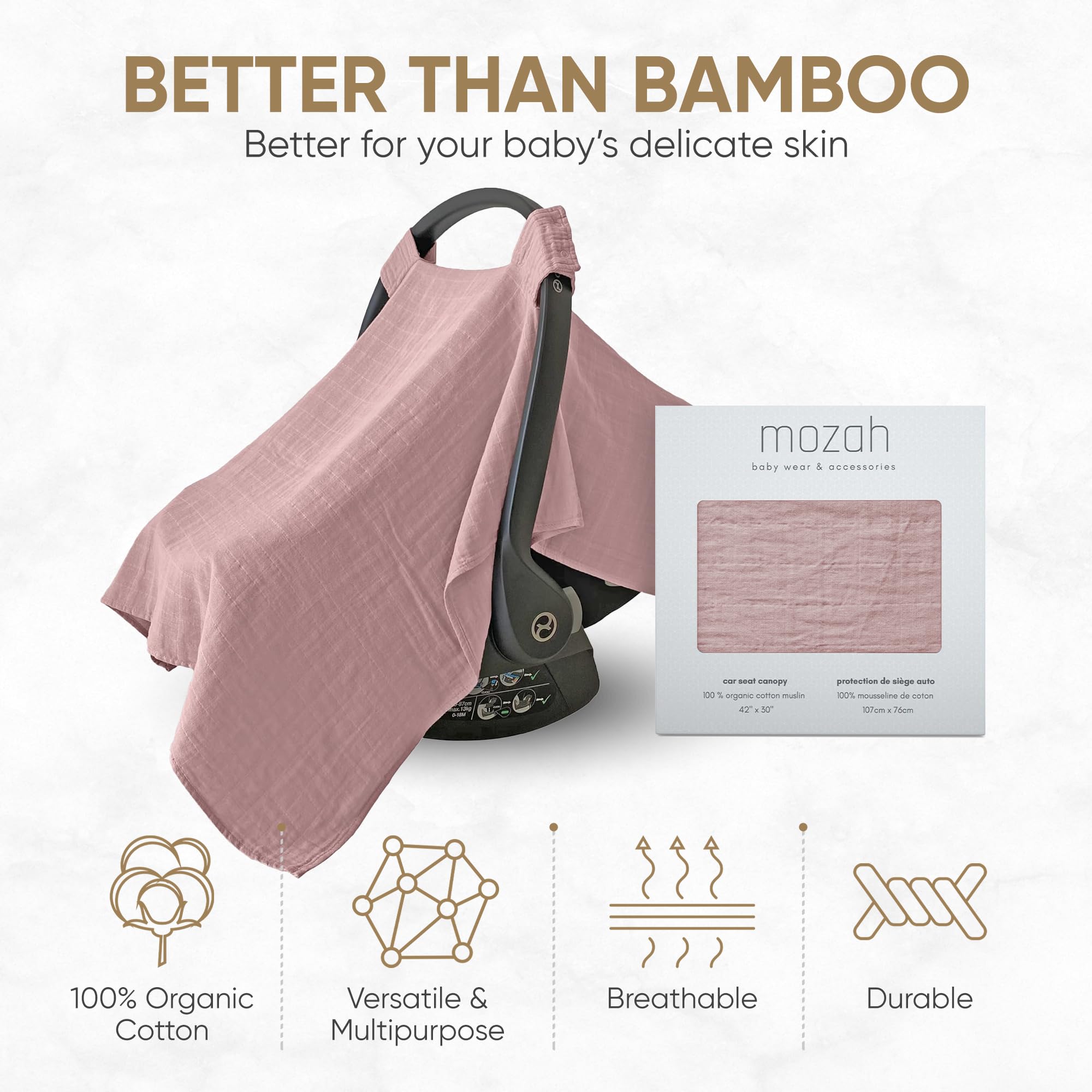 MOZAH gift-ready packaging suggests a thoughtful baby gift option