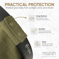 MOZAH infant car seat cover is durable and easy to care for during outings