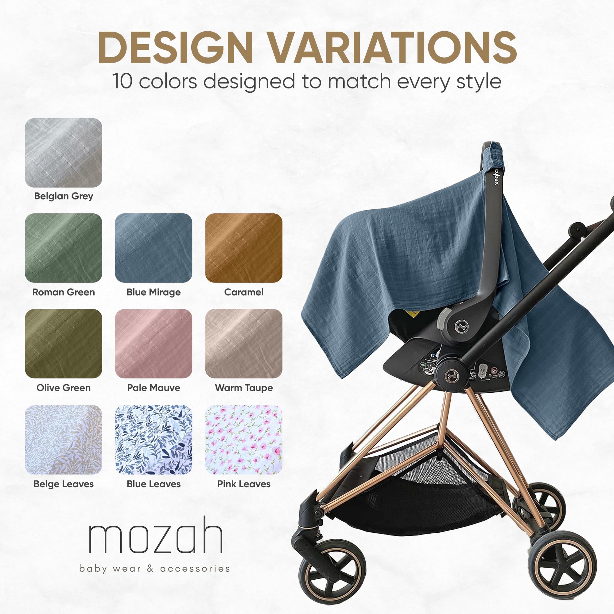 MOZAH infant-nursery-must-have-soft-texture breathable everyday use.