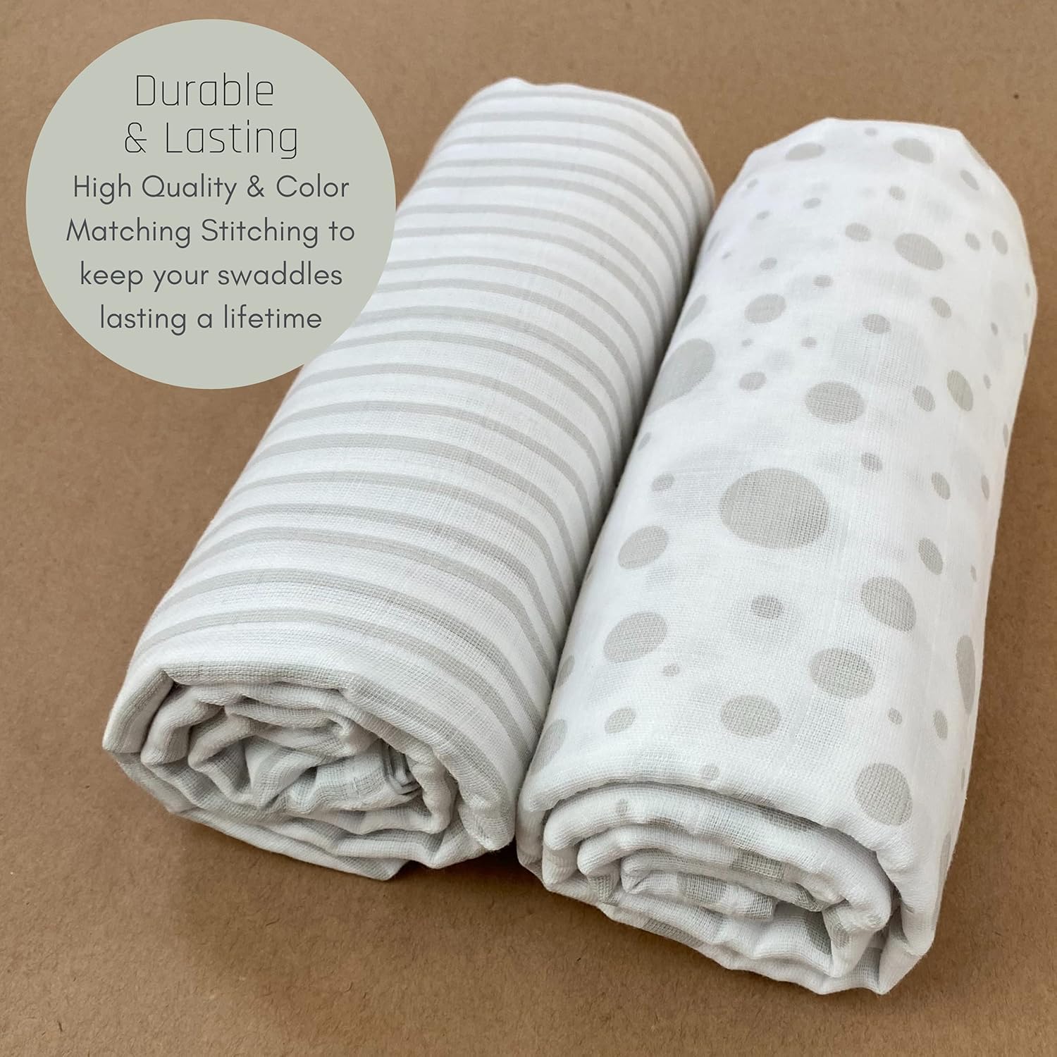 MOZAH Organic cotton swaddle is breathable for nap-time comfort