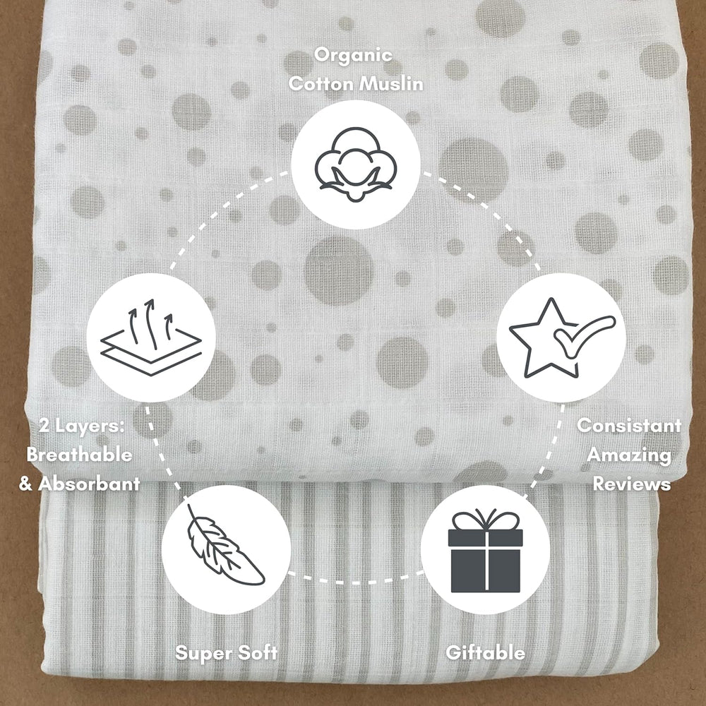 MOZAH Stripes-Dots design adds gender-neutral nursery appeal