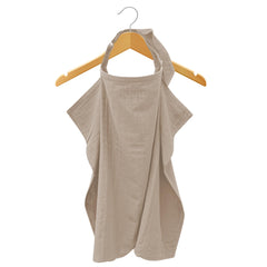 MOZAH nursing cover arch neckline demonstrates stable support for comfortable breastfeeding