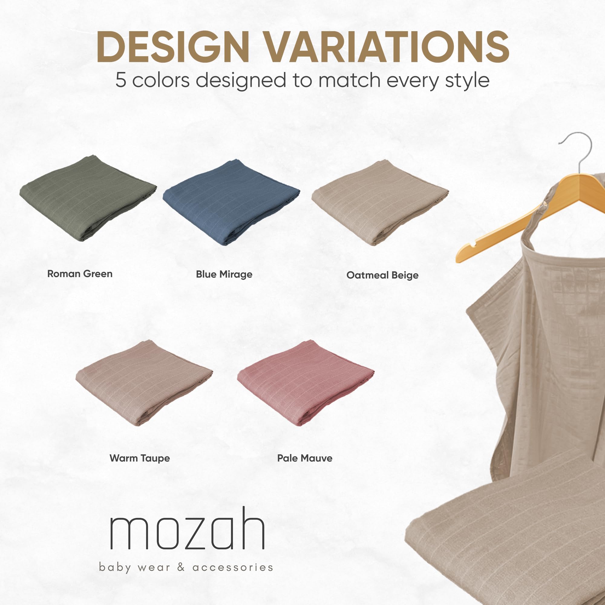 MOZAH nursing cover extended privacy for discreet breastfeeding in public