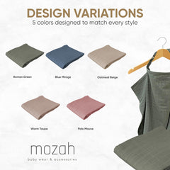 MOZAH nursing cover terry pockets for spill cleanup