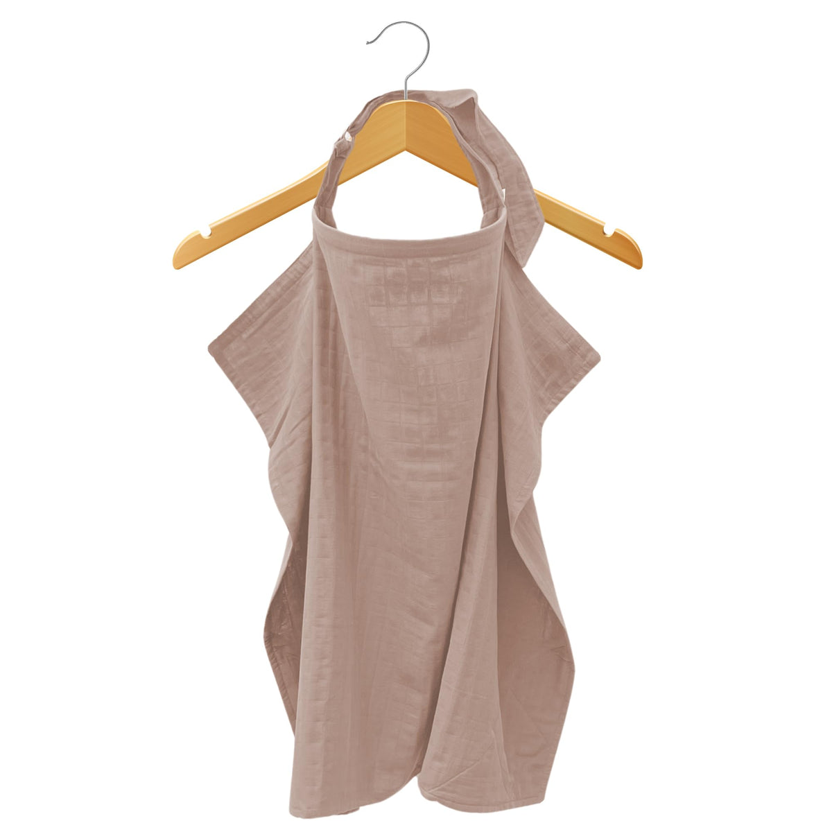 Mozah Organic Cotton Muslin Nursing Cover front view showing breathable fabric for comfortable breastfeeding.
