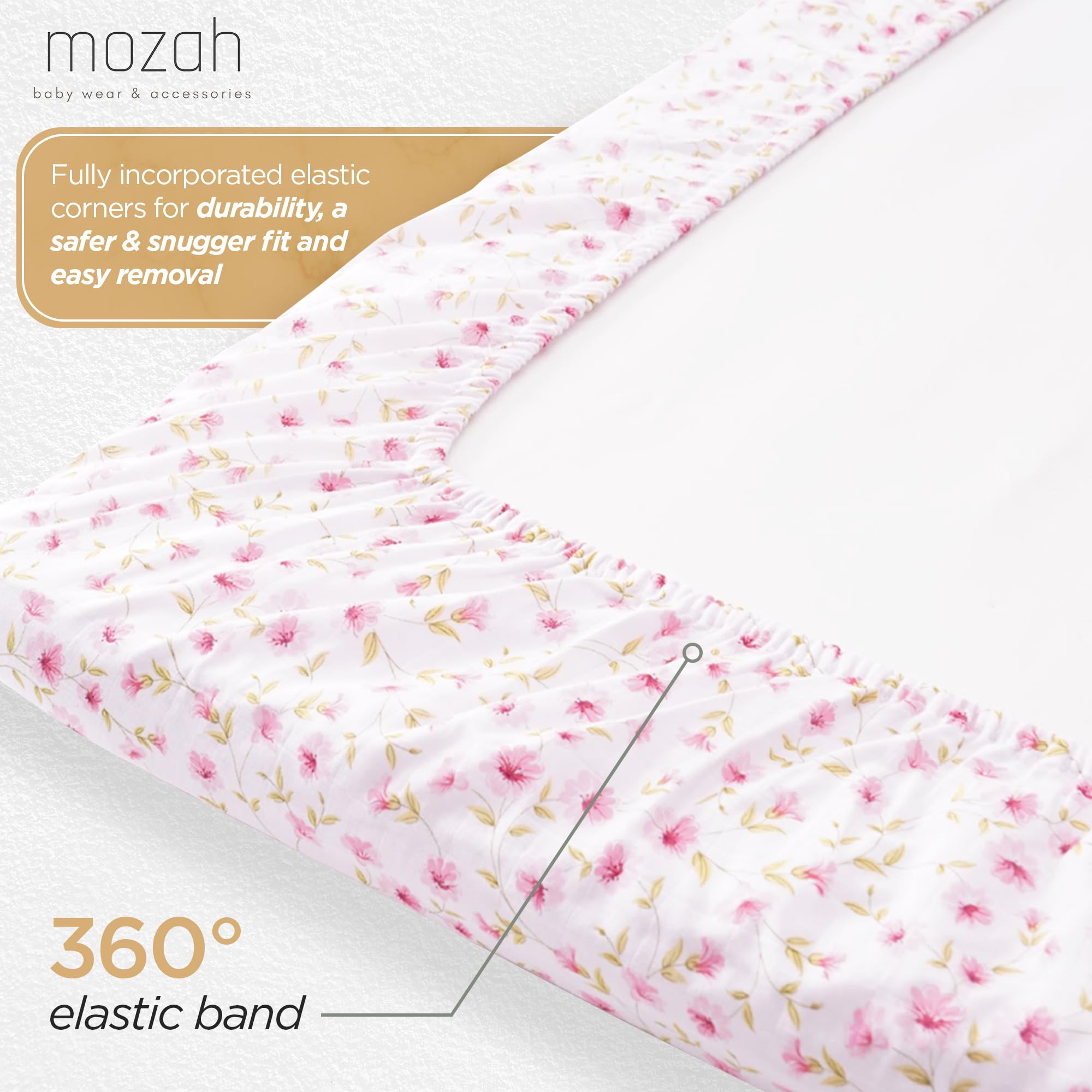 MOZAH Organic Muslin Crib Sheets with breathable fabric promote temperature regulation for cozy naps.