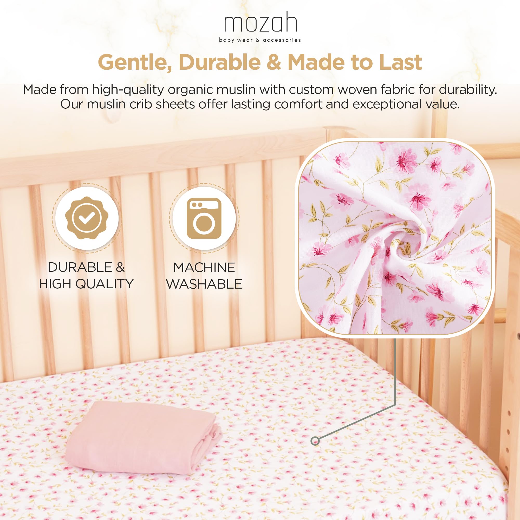 MOZAH durable sheets stay soft after multiple washes for daily use.