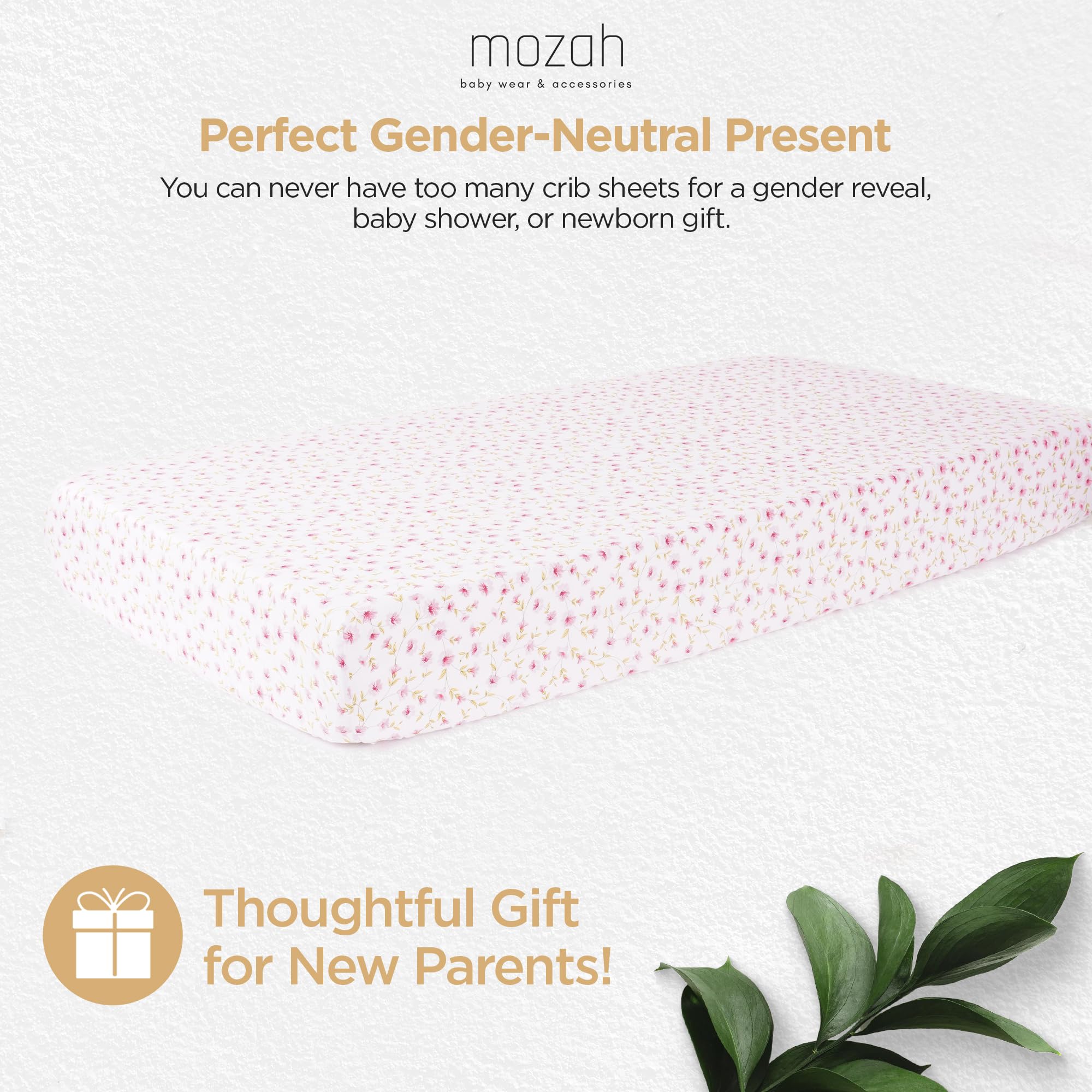 MOZAH gift-ready packaging makes this set a perfect baby shower gift.
