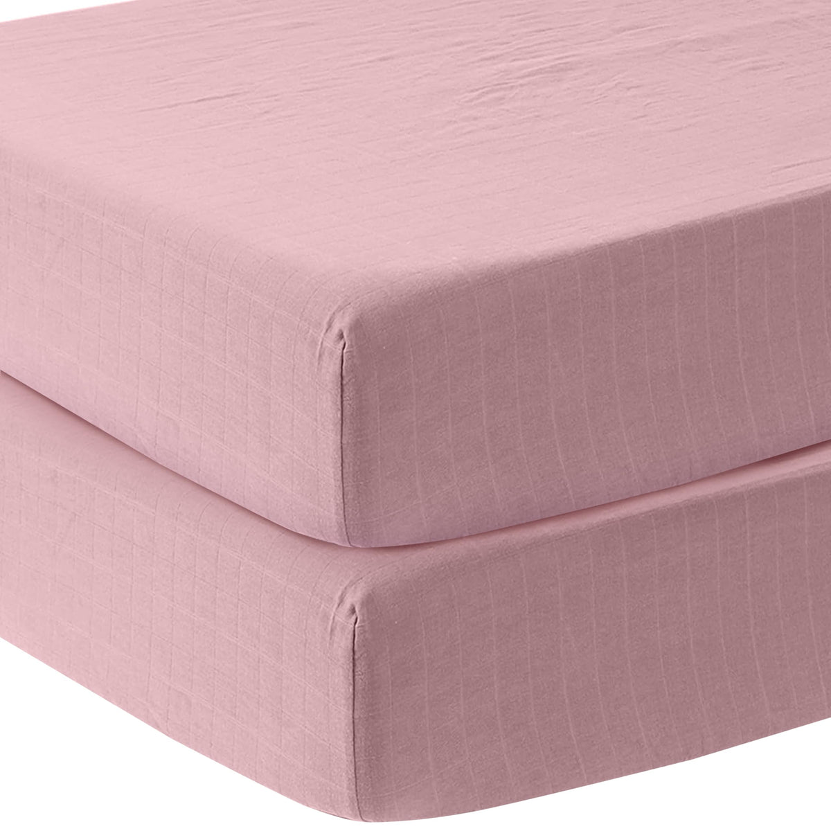 MOZAH organic muslin crib sheets close-up soft sleeping surface
