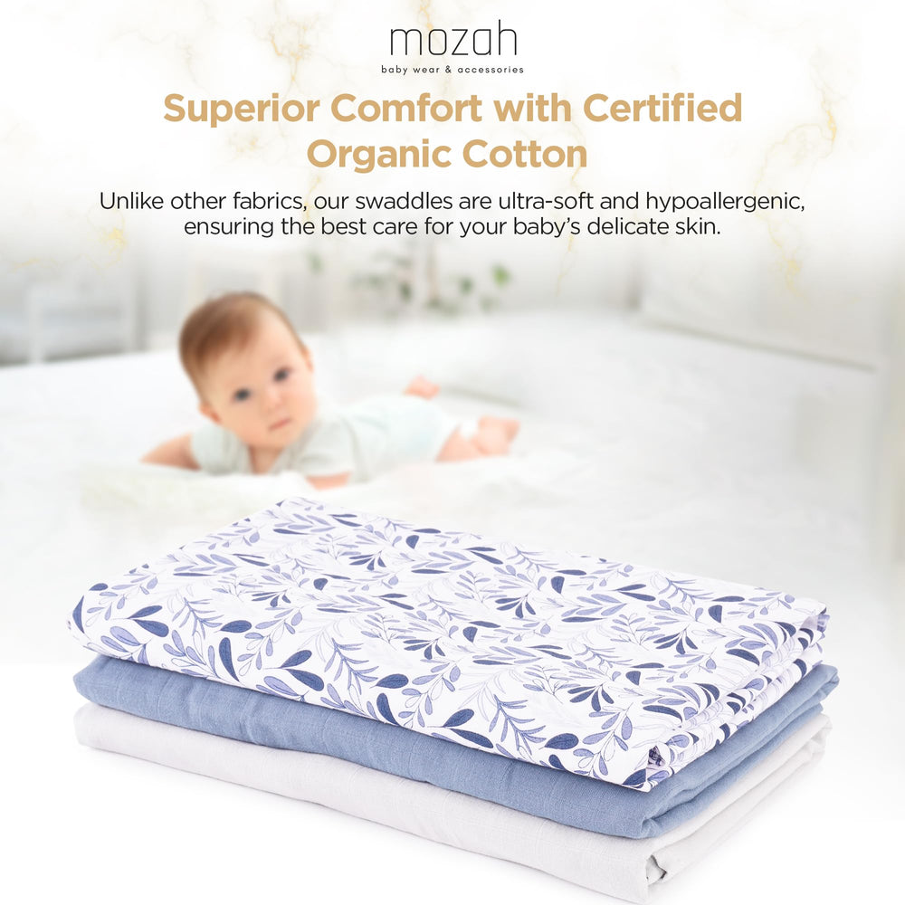 MOZAH swaddle easy-care fabric that softens with washing