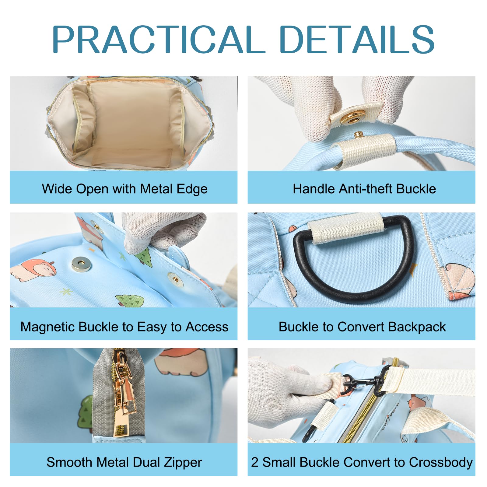 Mozzilog compact travel-ready diaper bag fits essentials without bulk.