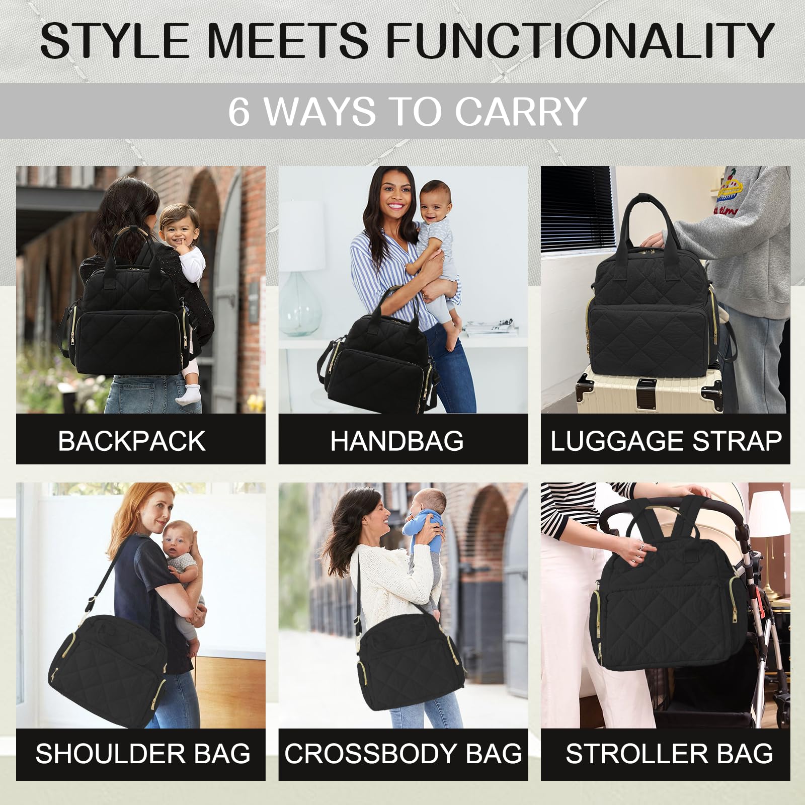Mozzilog diaper bag insulated pockets keeping bottles warm or cool