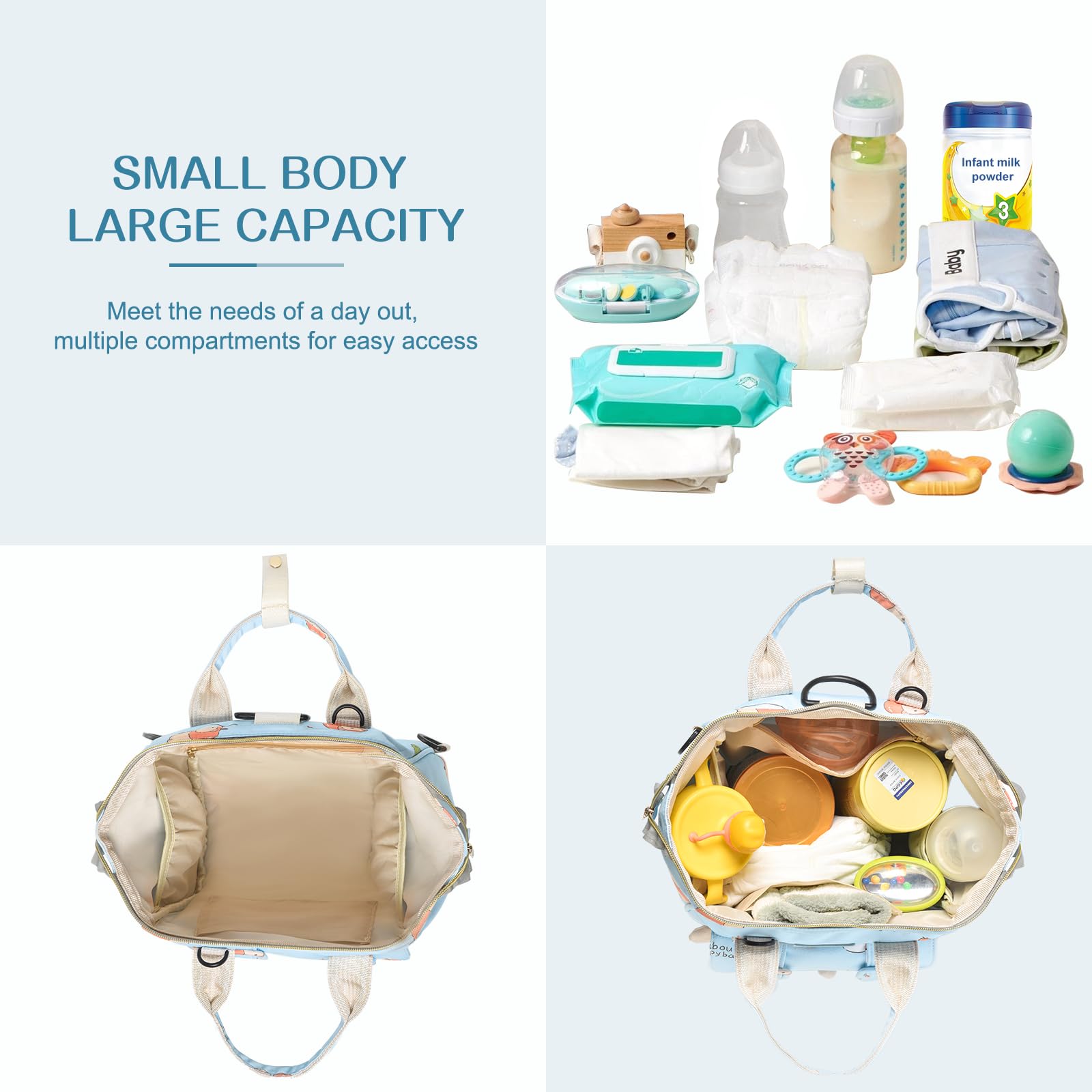 Mozzilog insulated bottle pockets keep 8oz bottles cold or warm during travel.