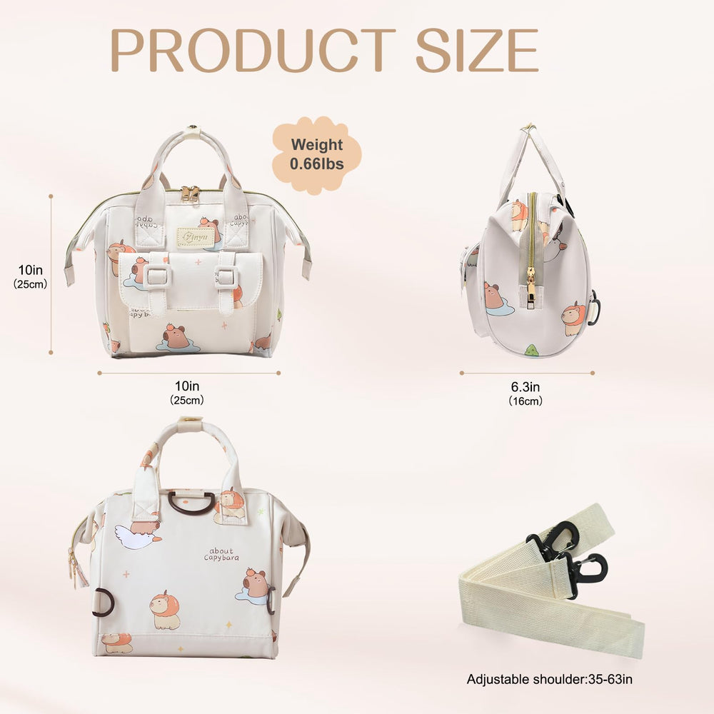 Mozzilog small diaper bag bottle pockets close-up emphasizes insulated storage for feeds