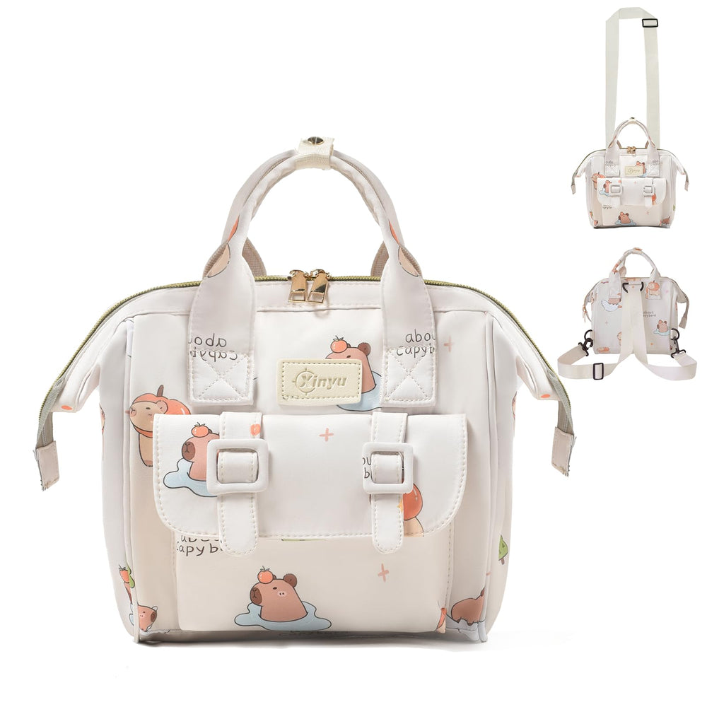 Mozzilog small diaper bag crossbody off-white animal; lightweight and portable for daily errands