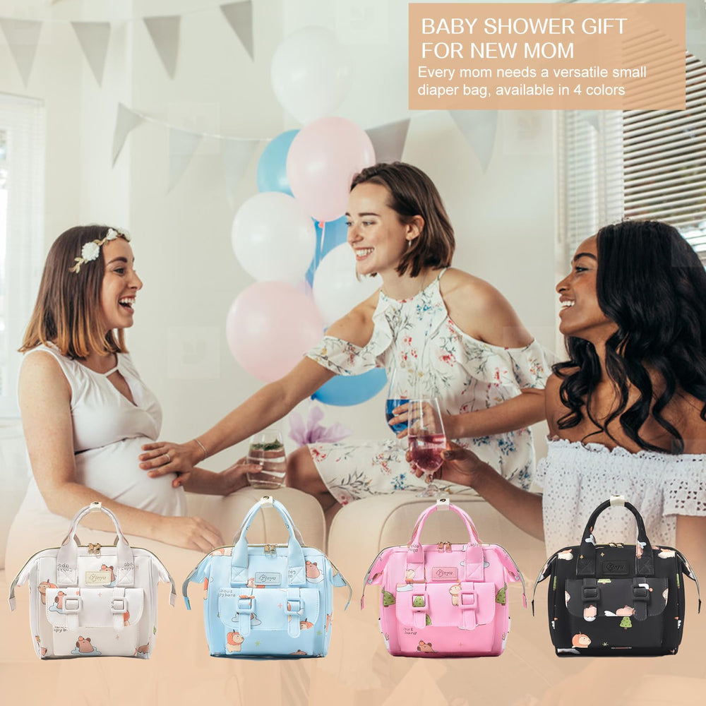 Mozzilog small diaper bag gift-ready packaging signals thoughtful baby shower gift