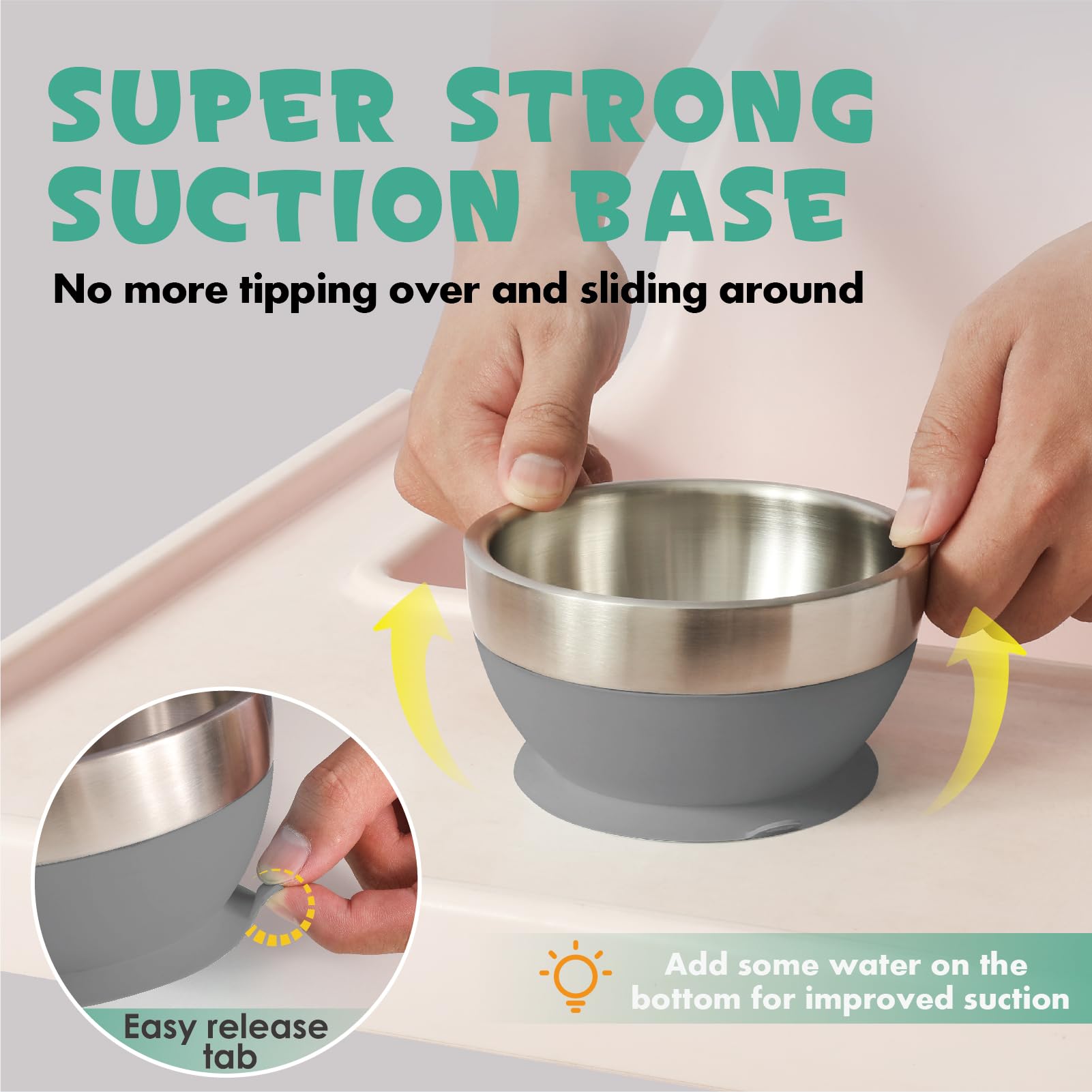 MR. CHOU bowl with lid and utensils provides a complete travel-ready feeding kit.