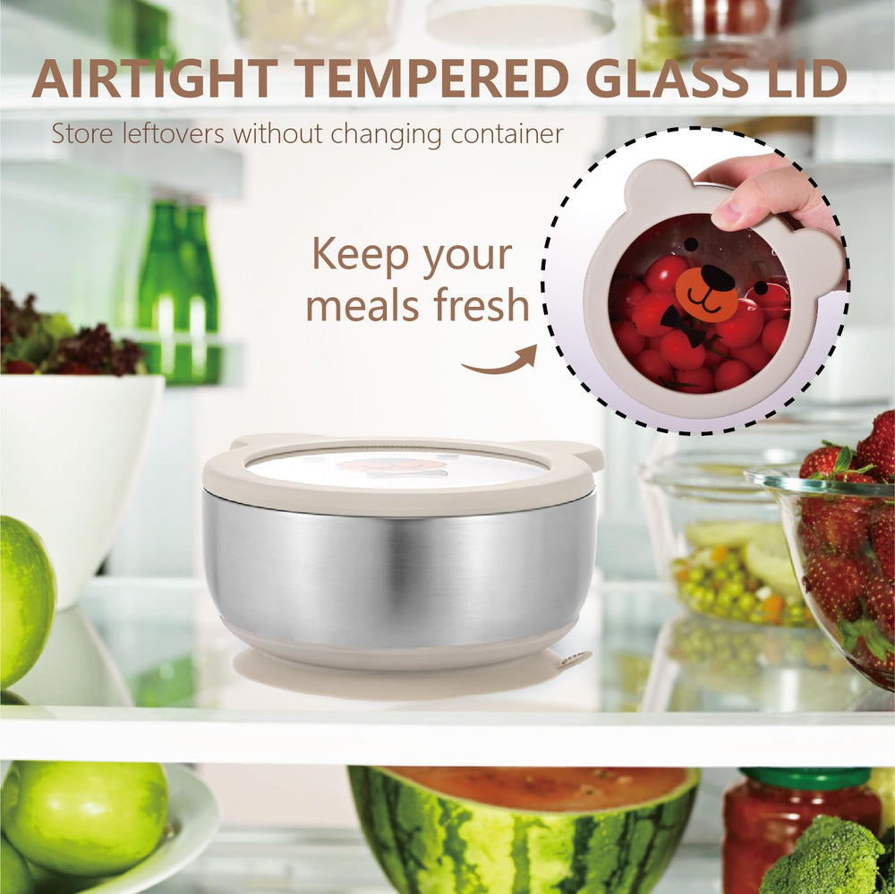 MR. CHOU bear-faced lid seals food and adds playful charm