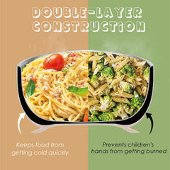 MR. CHOU baby bowls with double-wall insulation retain warmth while keeping exterior cool