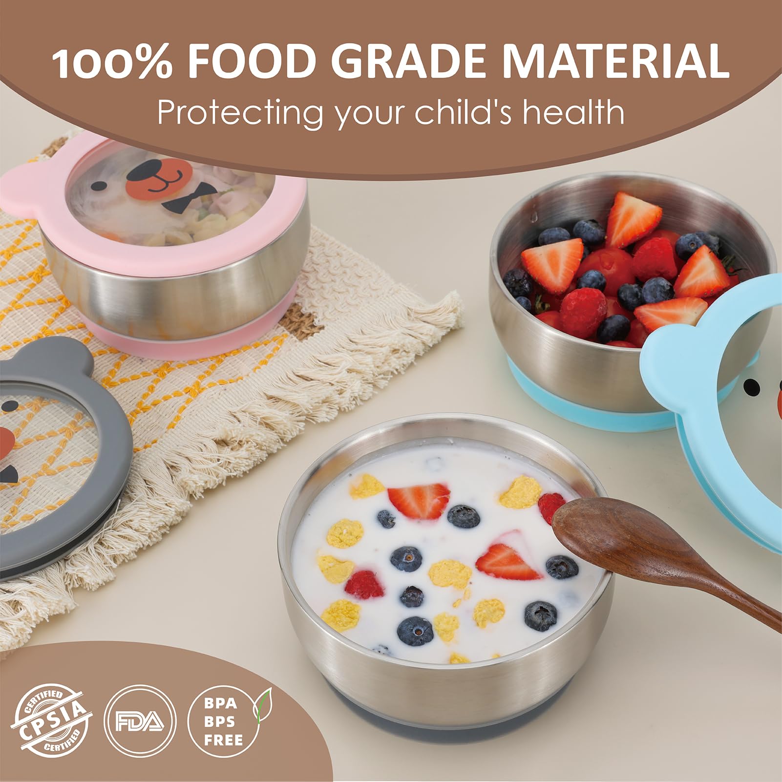 MR. CHOU bowl surface features a fingerprint-resistant finish.