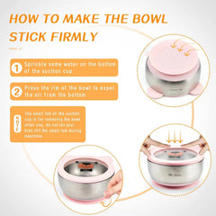MR. CHOU insulated double-wall bowl preserves warm food for babies.