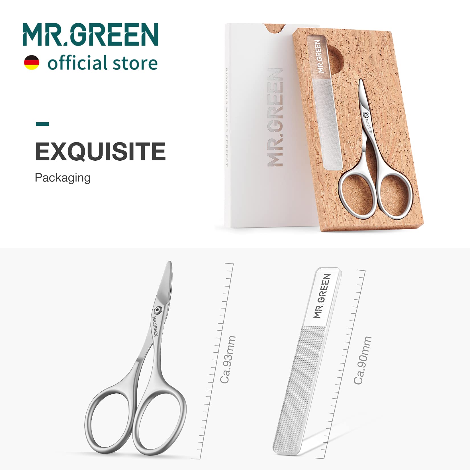 MR.GREEN soft-grip-handle offers steady control during quick newborn grooming.