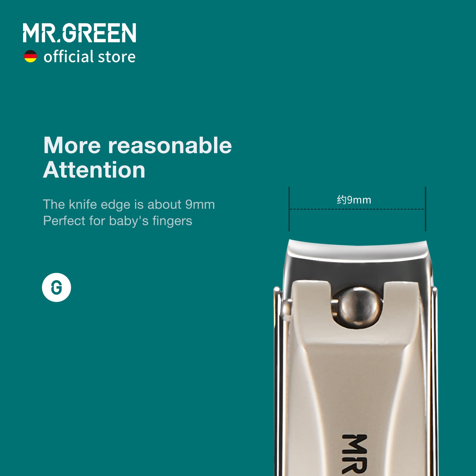 MR.GREEN built-in nail file smoothing nails after trimming