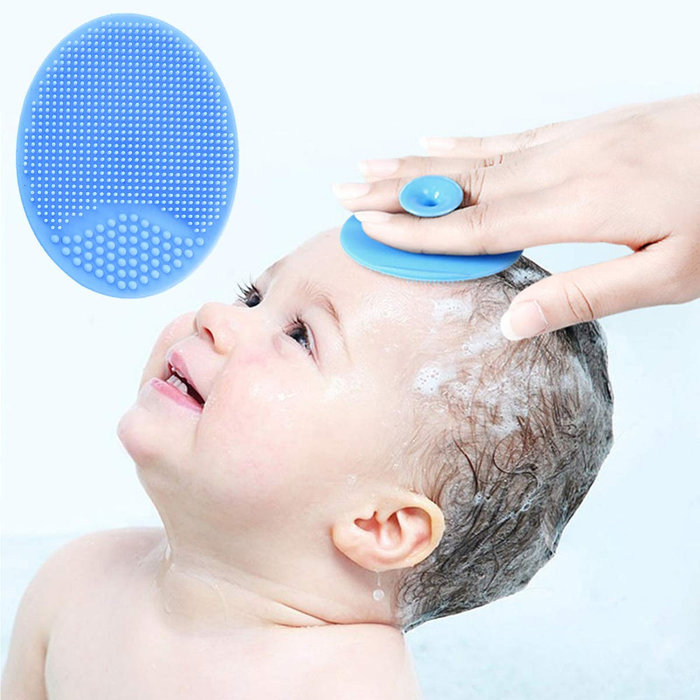 MR LION cradle cap brush closeup shows cradle cap-friendly silicone bristles