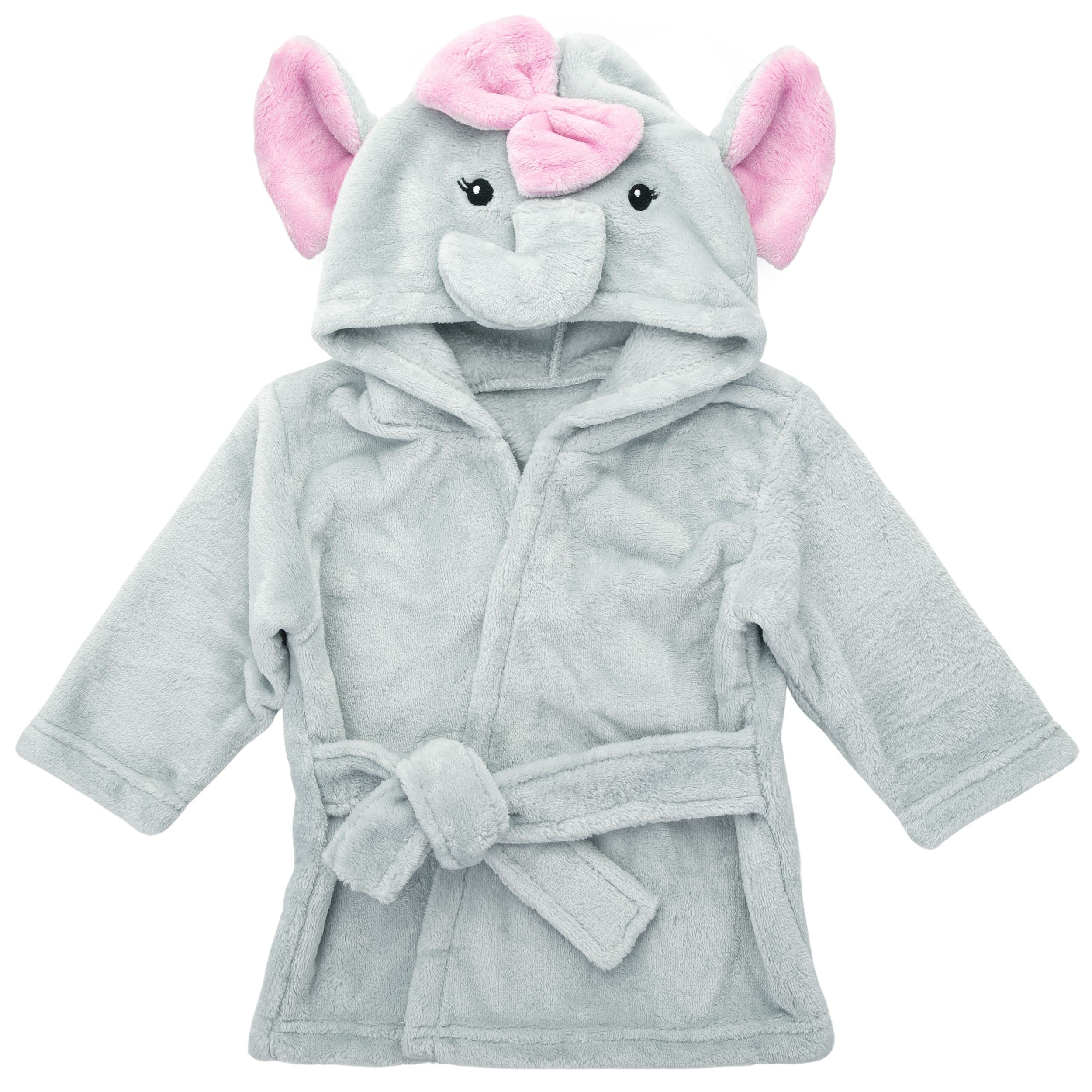 Mr. Pen Baby Animal Face Robe elephant hood for cozy post-bath warmth.