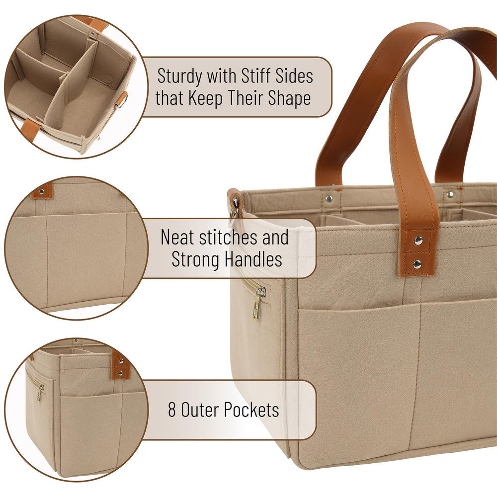 Mr. Pen Baby Diaper Caddy features external pockets for quick access.