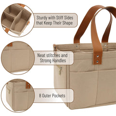 Mr. Pen Baby Diaper Caddy features external pockets for quick access.