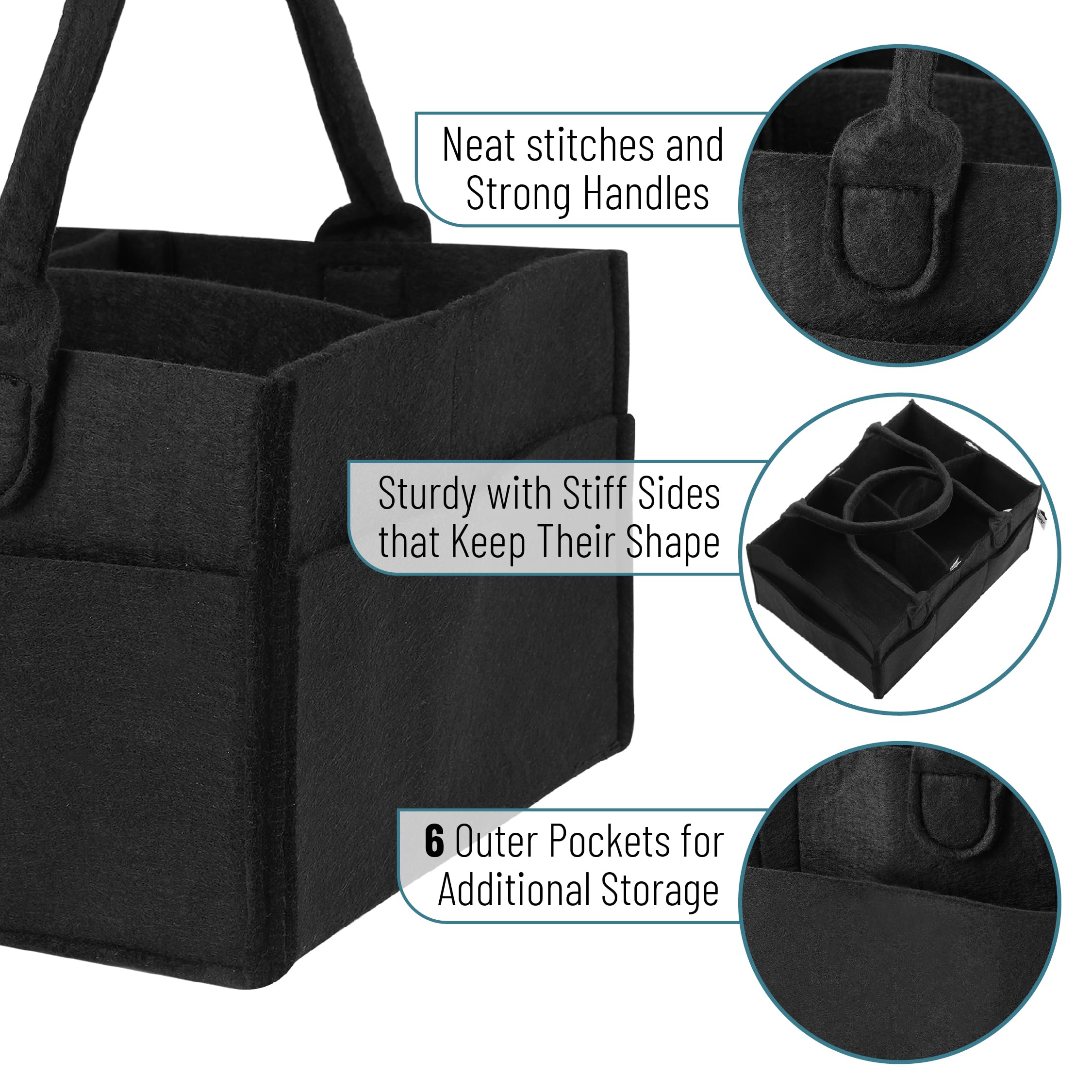 Mr. Pen Baby Diaper Caddy handles enable easy transport between rooms.