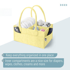 Mr. Pen Lemon Glow collapsible caddy shown folded for compact storage