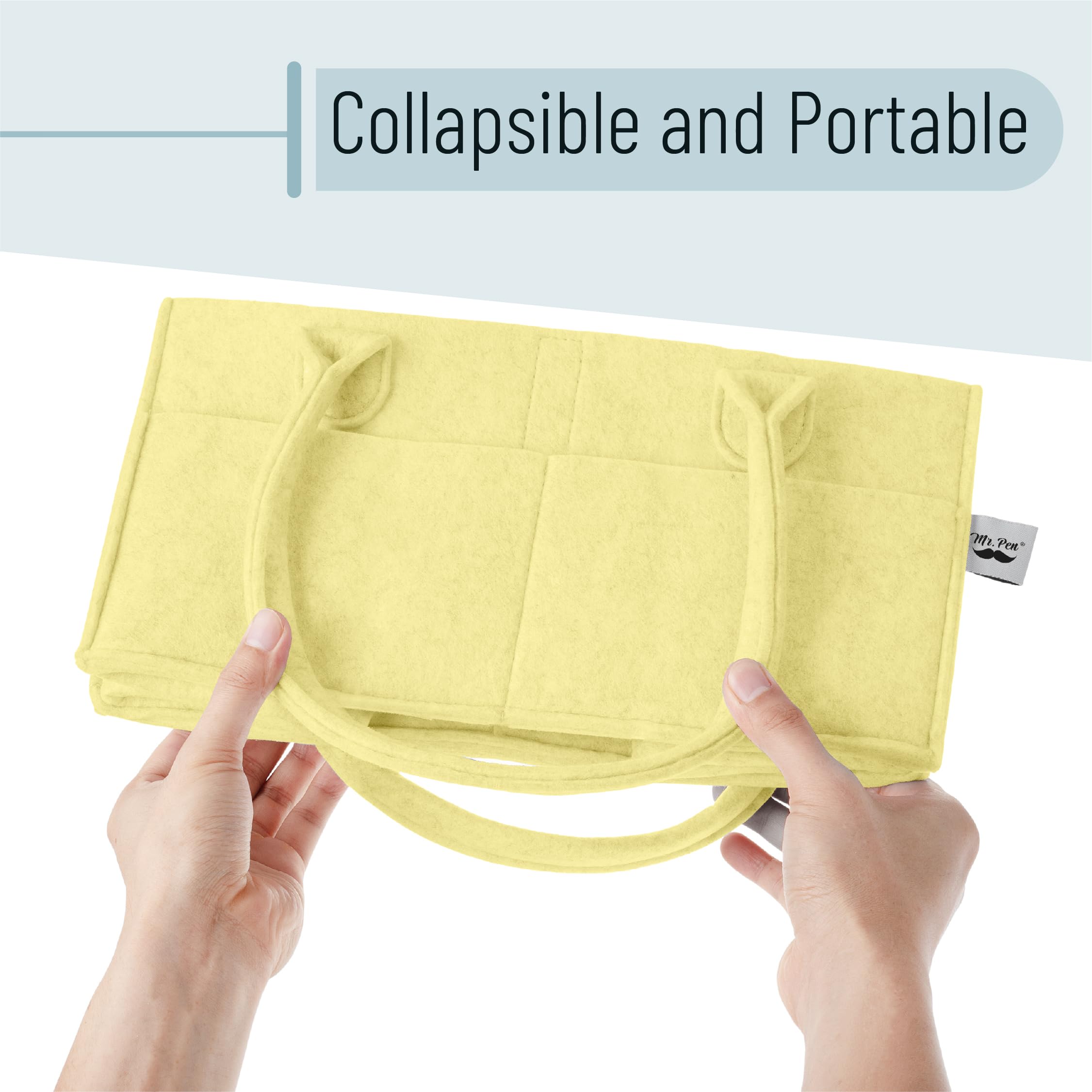 Mr. Pen Baby Caddy Lemon Glow in nursery corner organized