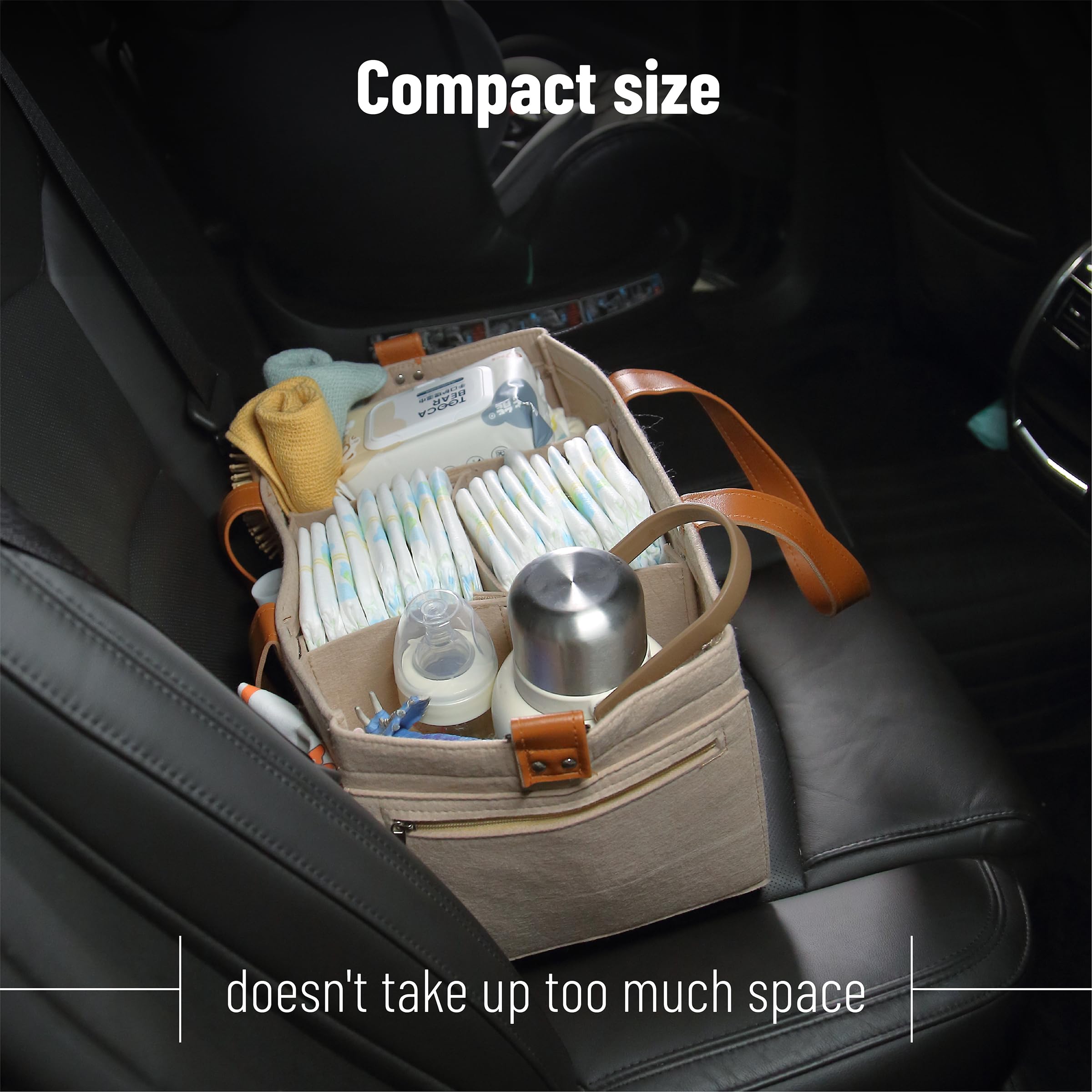 Mr. Pen Baby Diaper Caddy open-top design offers quick visibility.