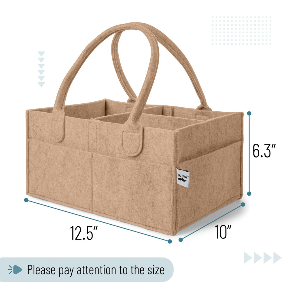 Mr Pen Diaper Caddy felt texture close-up highlights durable, stylish construction.