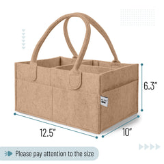 Mr Pen Diaper Caddy felt texture close-up highlights durable, stylish construction.