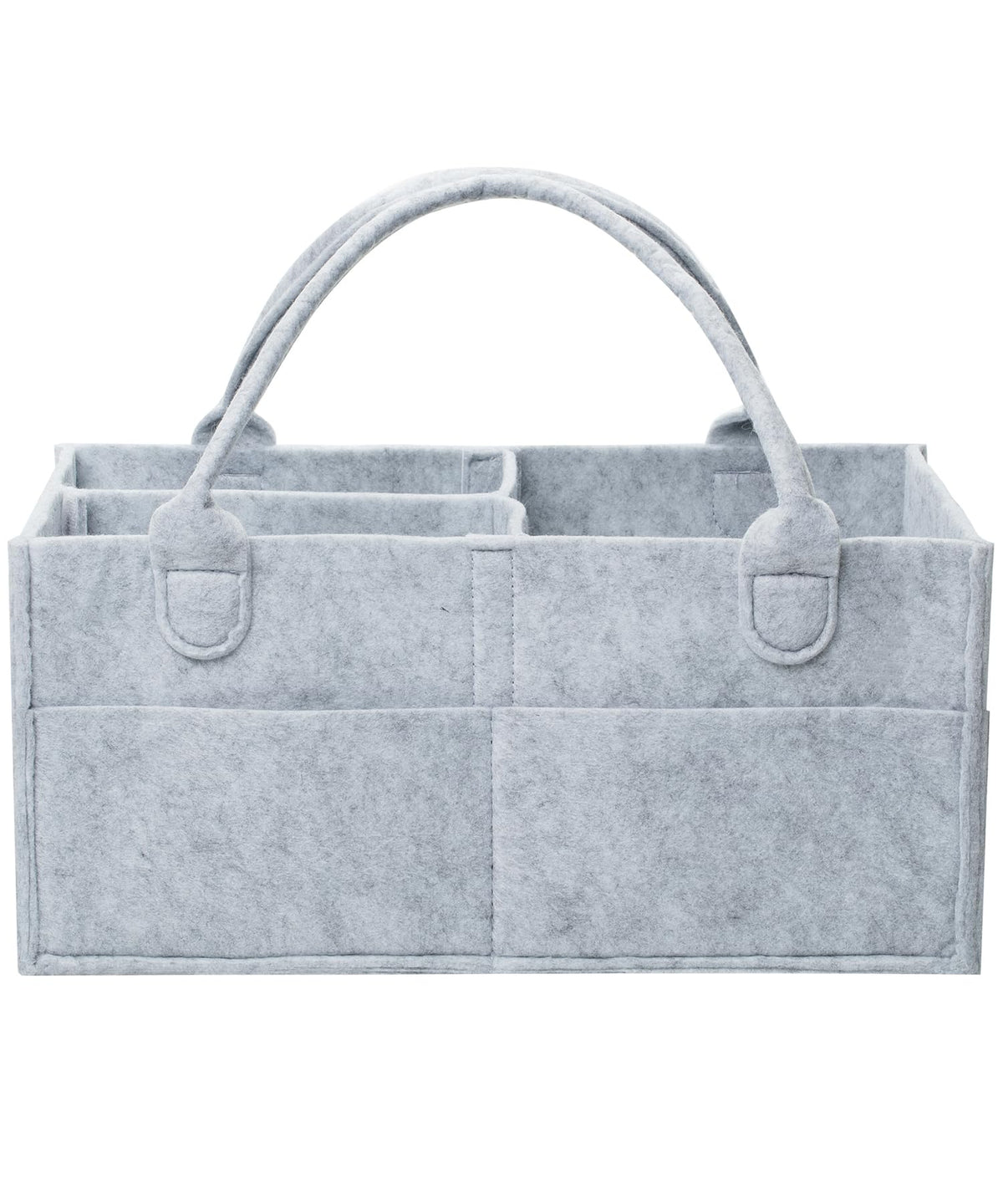 Mr. Pen Baby Diaper Caddy Organizer Grey Large front view – keeps nursery essentials within reach.