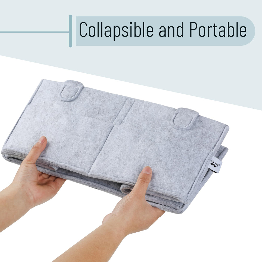 Mr. Pen Baby Diaper Caddy Organizer Grey Large travel-use – compact, lightweight diaper caddy for car trips.