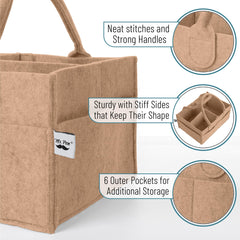 Mr Pen Caddy interior with removable dividers enables customizable diaper and supply setup.