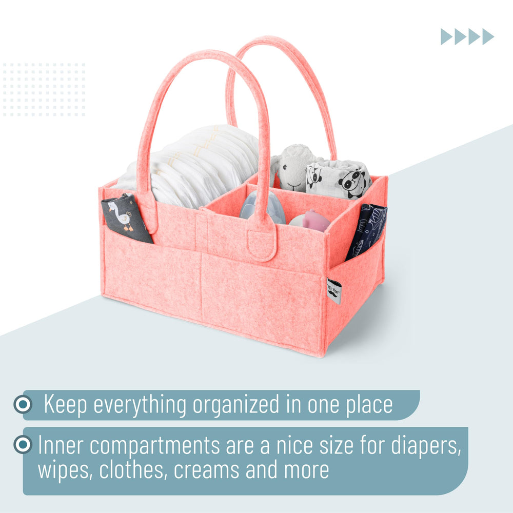 Mr. Pen Baby Diaper Caddy pink foldable compact for travel