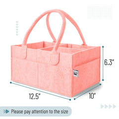 Mr. Pen Baby Diaper Caddy pink side pocket for ointments and small items