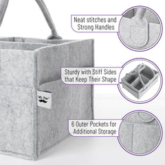 Mr. Pen Baby Diaper Organizer at the changing table for quick access.